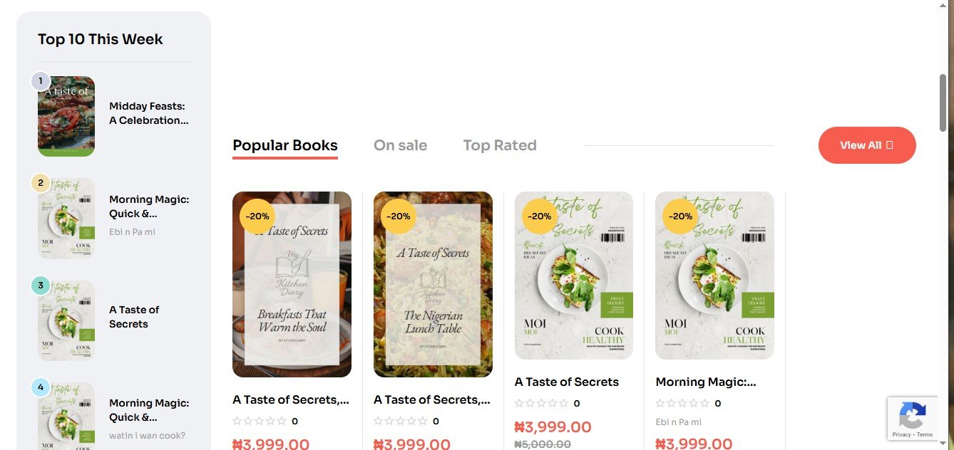 My Kitchen Diary Website Preview